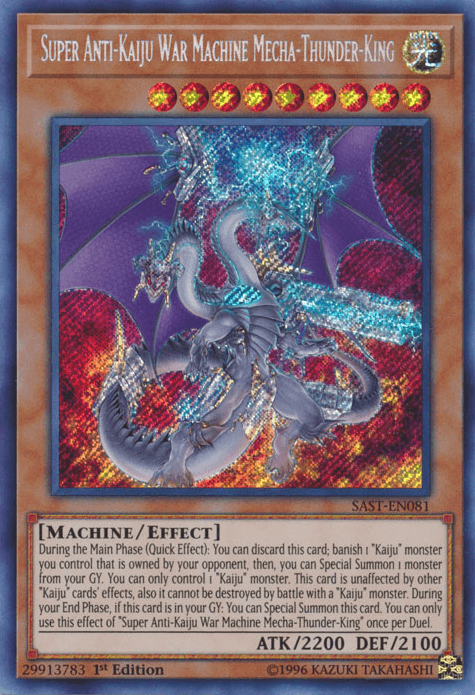 Super Anti-Kaiju War Machine Mecha-Thunder-King [SAST-EN081] Secret Rare - Doe's Cards