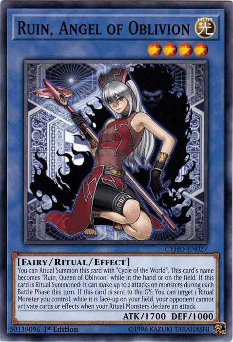 Ruin, Angel of Oblivion [CYHO-EN027] Common - Doe's Cards