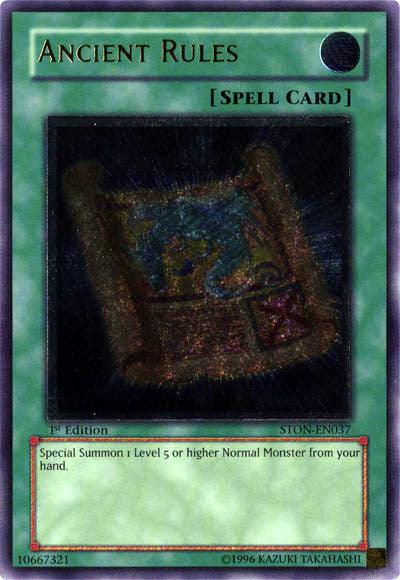 Ancient Rules [STON-EN037] Ultimate Rare - Doe's Cards