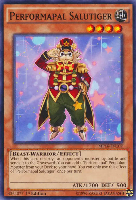 Performapal Salutiger [MP16-EN102] Common - Doe's Cards