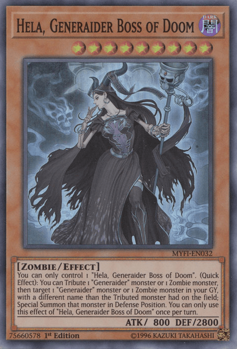 Hela, Generaider Boss of Doom [MYFI-EN032] Super Rare - Doe's Cards