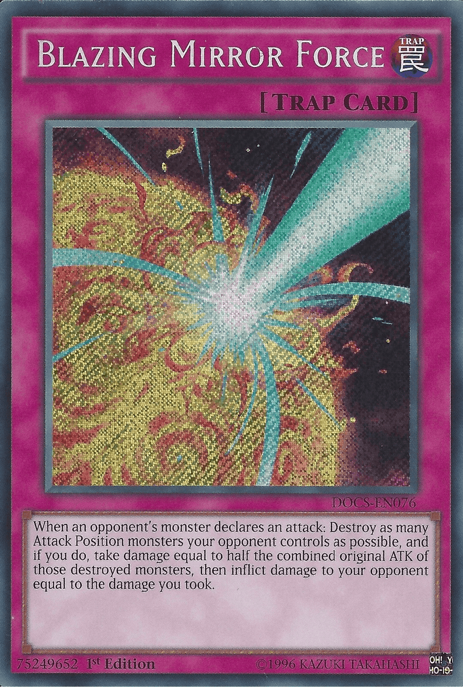 Blazing Mirror Force [DOCS-EN076] Secret Rare - Doe's Cards