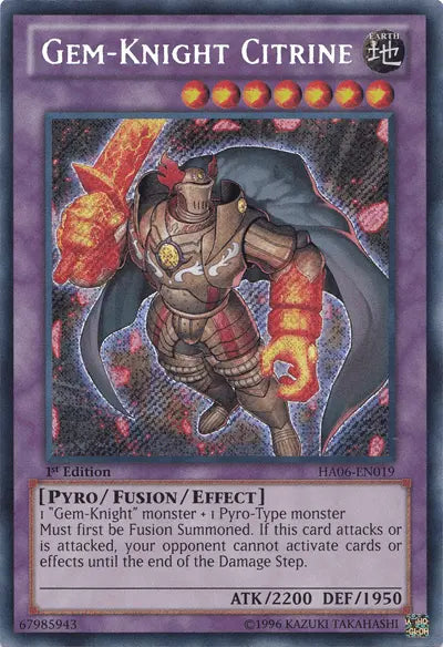 Gem-Knight Citrine [HA06-EN019] Secret Rare - Doe's Cards