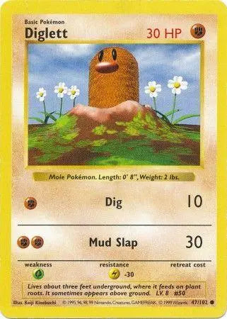 Diglett (47/102) [Base Set Shadowless Unlimited] - Doe's Cards