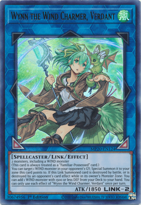 Wynn the Wind Charmer, Verdant [MP20-EN124] Ultra Rare - Doe's Cards