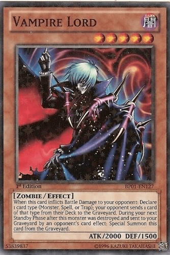 Vampire Lord [BP01-EN127] Starfoil Rare - Doe's Cards