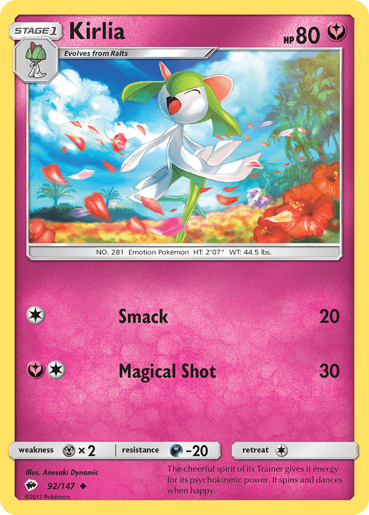 Kirlia (92/147) [Sun & Moon: Burning Shadows] - Doe's Cards