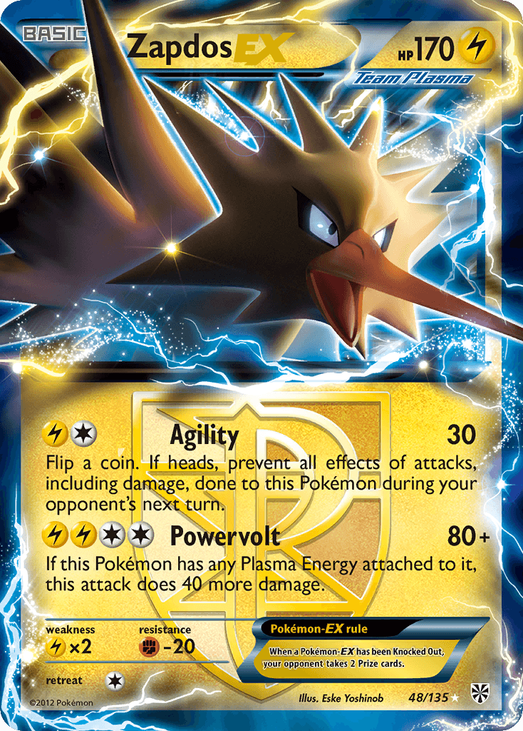 Zapdos EX (48/135) [Black & White: Plasma Storm] - Doe's Cards