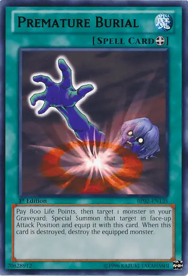 Premature Burial [BP02-EN135] Mosaic Rare - Doe's Cards