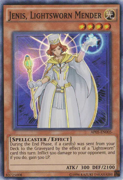 Jenis, Lightsworn Mender [AP05-EN005] Super Rare - Doe's Cards
