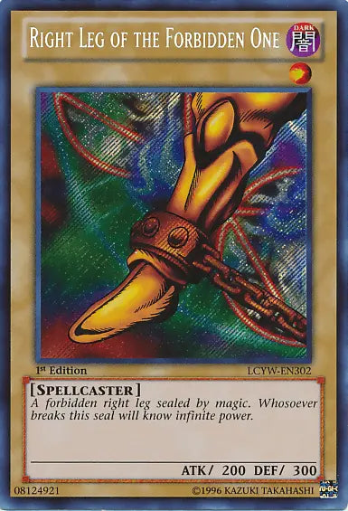 Right Leg of the Forbidden One [LCYW-EN302] Secret Rare - Doe's Cards
