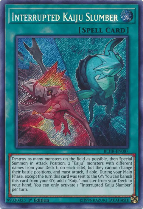 Interrupted Kaiju Slumber [BLHR-EN087] Secret Rare - Doe's Cards