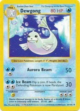 Dewgong (25/102) [Base Set Shadowless Unlimited] - Doe's Cards