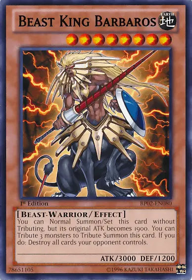 Beast King Barbaros [BP02-EN080] Rare - Doe's Cards