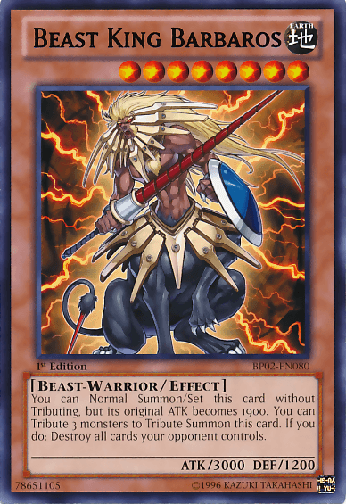 Beast King Barbaros [BP02-EN080] Rare - Doe's Cards