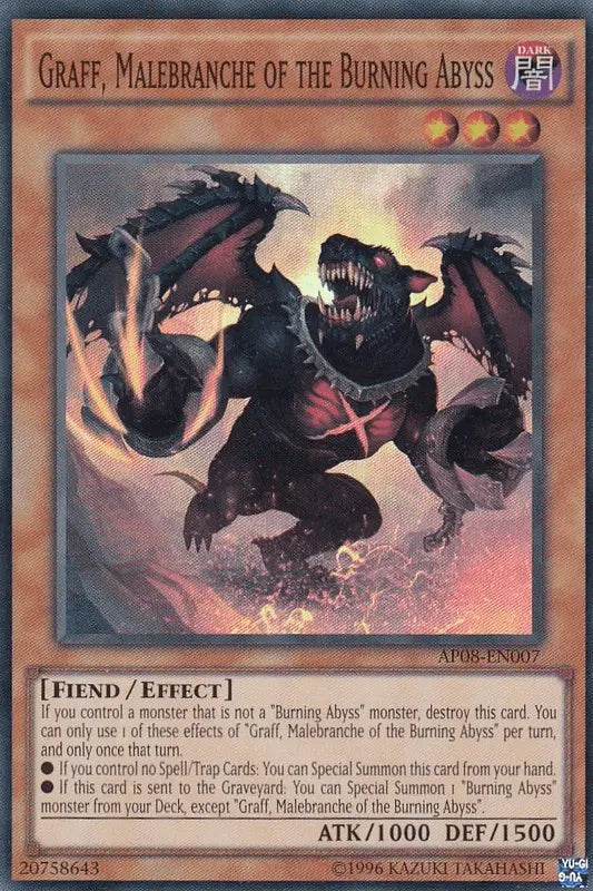 Graff, Malebranche of the Burning Abyss [AP08-EN007] Super Rare - Doe's Cards