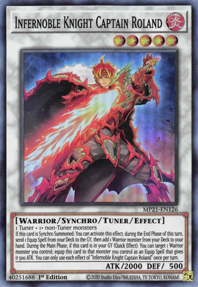 Infernoble Knight Captain Roland [MP21-EN126] Super Rare - Doe's Cards