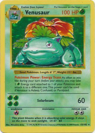 Venusaur (15/102) [Base Set Shadowless Unlimited] - Doe's Cards