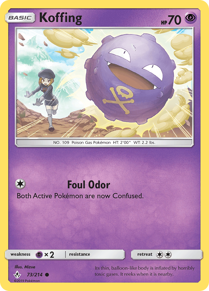 Koffing (73/214) [Sun & Moon: Unbroken Bonds] - Doe's Cards
