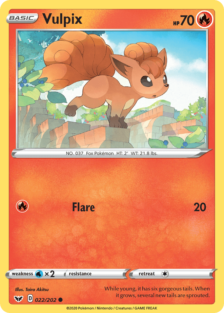 Vulpix (022/202) [Sword & Shield: Base Set] - Doe's Cards