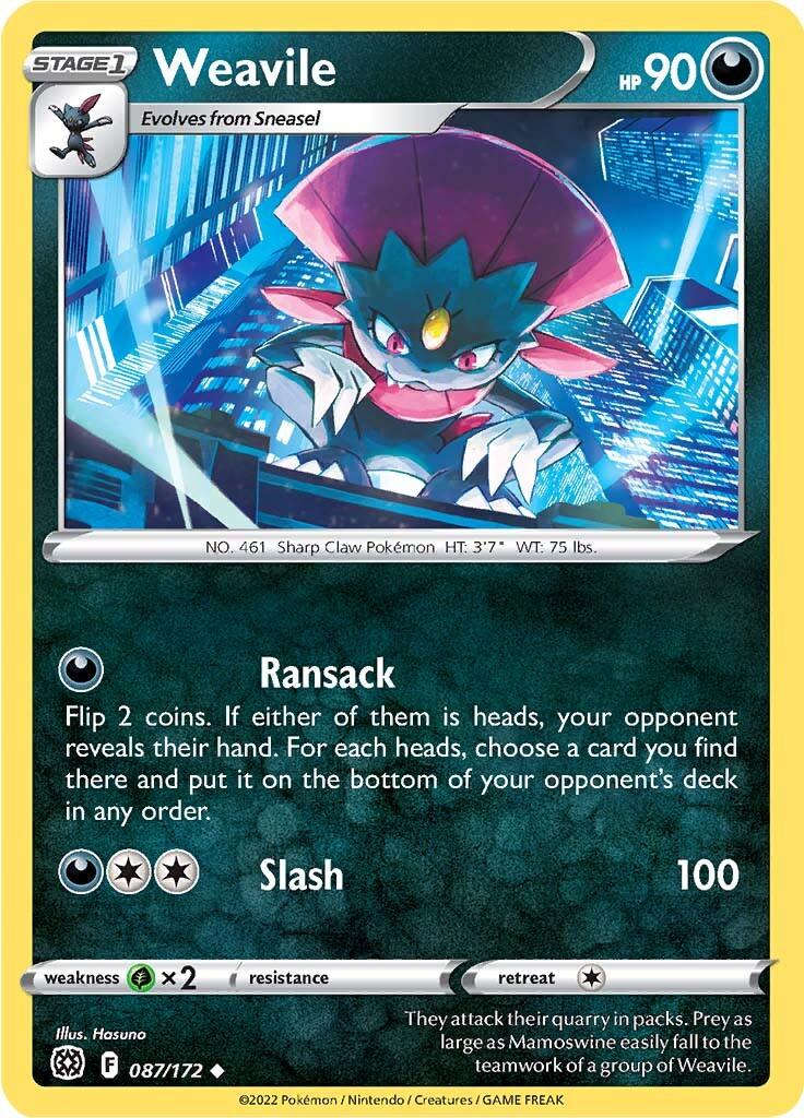 Weavile (087/172) [Sword & Shield: Brilliant Stars] - Doe's Cards