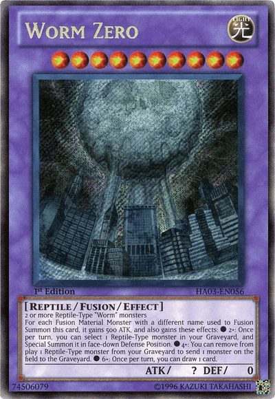 Worm Zero [HA03-EN056] Secret Rare - Doe's Cards