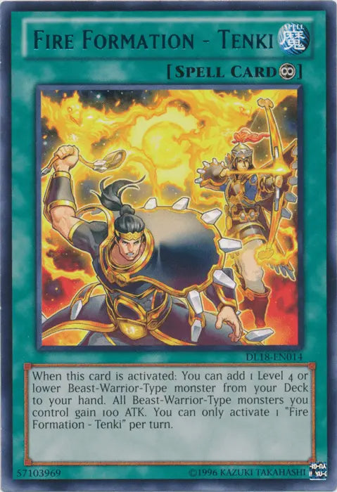 Fire Formation - Tenki (Green) [DL18-EN014] Rare - Doe's Cards