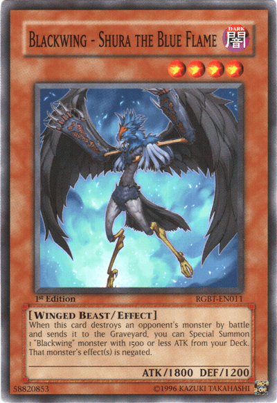 Blackwing - Shura the Blue Flame [RGBT-EN011] Common - Doe's Cards