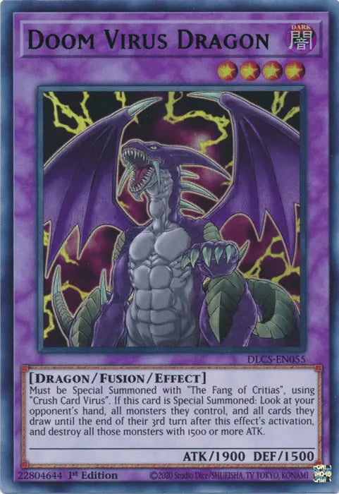 Doom Virus Dragon (Blue) [DLCS-EN055] Ultra Rare - Doe's Cards