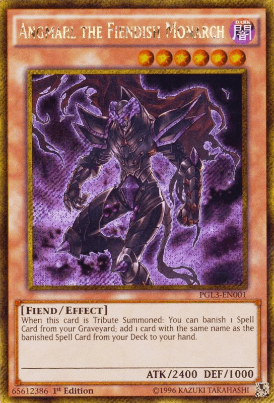 Angmarl the Fiendish Monarch [PGL3-EN001] Gold Secret Rare - Doe's Cards