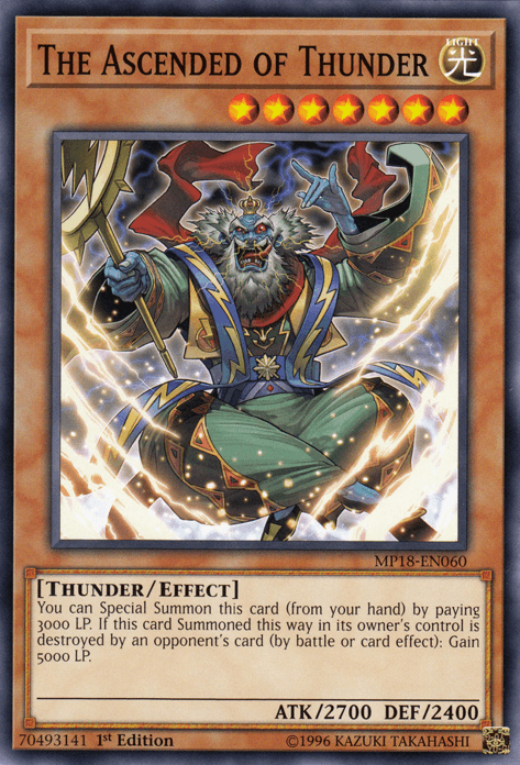 The Ascended of Thunder [MP18-EN060] Short Print - Doe's Cards