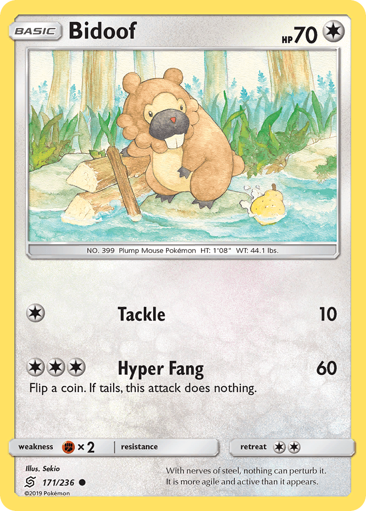 Bidoof (171/236) [Sun & Moon: Unified Minds] - Doe's Cards