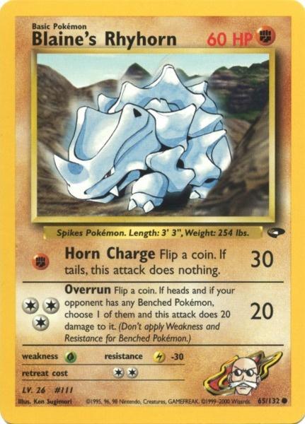Blaine's Rhyhorn (65/132) [Gym Challenge Unlimited] - Doe's Cards