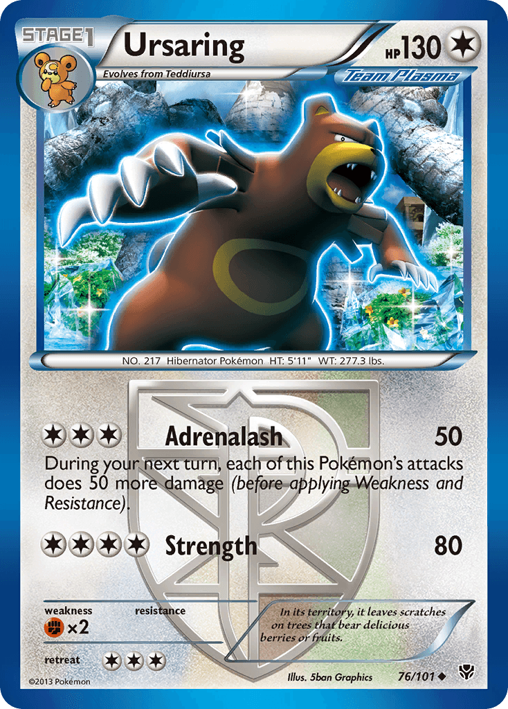 Ursaring (76/101) [Black & White: Plasma Blast] - Doe's Cards