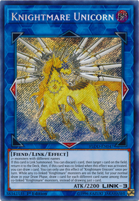 Knightmare Unicorn [FLOD-EN047] Secret Rare - Doe's Cards