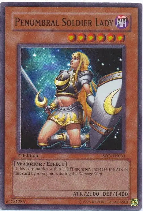 Penumbral Soldier Lady [SOD-EN033] Super Rare - Doe's Cards