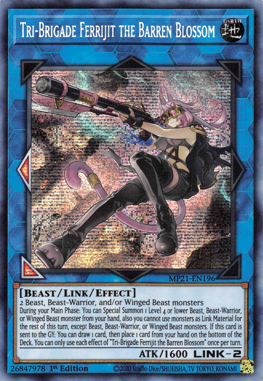 Tri-Brigade Ferrijit the Barren Blossom [MP21-EN196] Prismatic Secret Rare - Doe's Cards