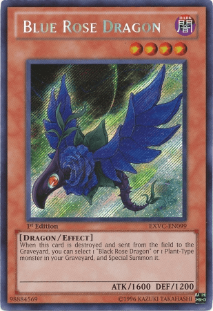 Blue Rose Dragon [EXVC-EN099] Secret Rare - Doe's Cards