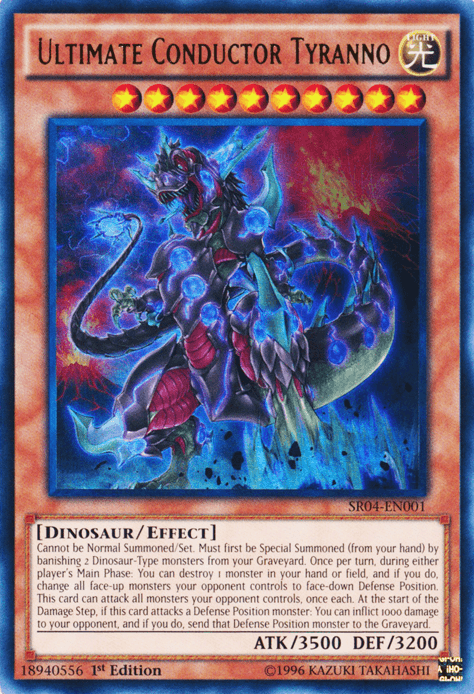 Ultimate Conductor Tyranno [SR04-EN001] Ultra Rare - Doe's Cards