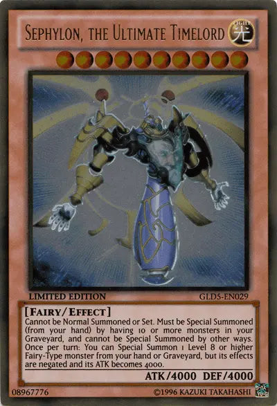 Sephylon, the Ultimate Timelord [GLD5-EN029] Gold Rare - Doe's Cards