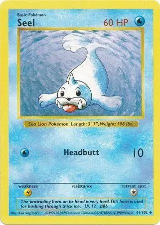 Seel (41/102) [Base Set Shadowless Unlimited] - Doe's Cards