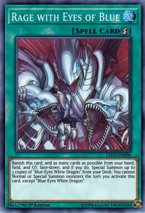 Rage with Eyes of Blue [LED3-EN004] Super Rare - Doe's Cards