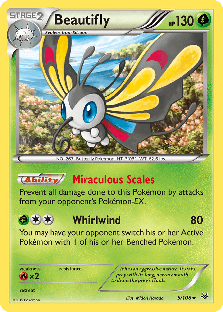 Beautifly (5/108) [XY: Roaring Skies] - Doe's Cards
