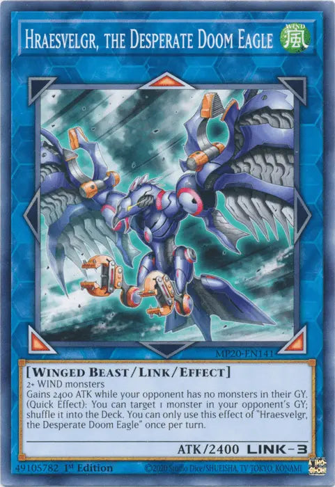 Hraesvelgr, the Desperate Doom Eagle [MP20-EN141] Common - Doe's Cards