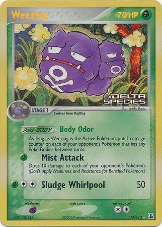 Weezing (33/113) (Stamped) [EX: Delta Species] - Doe's Cards