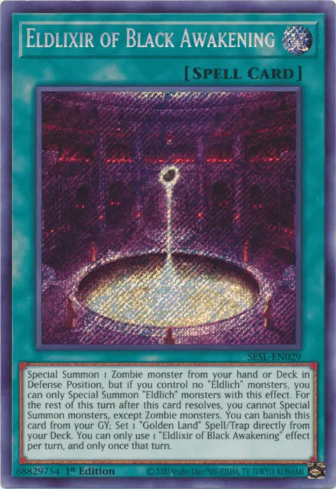Eldlixir of Black Awakening [SESL-EN029] Secret Rare - Doe's Cards