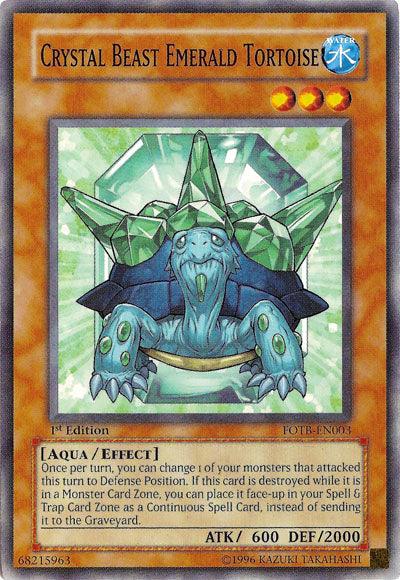 Crystal Beast Emerald Tortoise [FOTB-EN003] Common - Doe's Cards