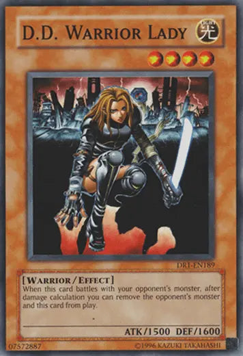 D.D. Warrior Lady [DR1-EN189] Super Rare - Doe's Cards
