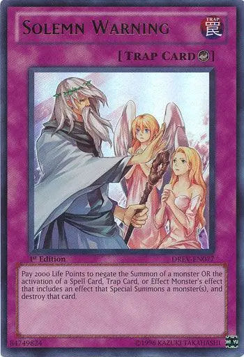 Solemn Warning [DREV-EN077] Ultra Rare - Doe's Cards