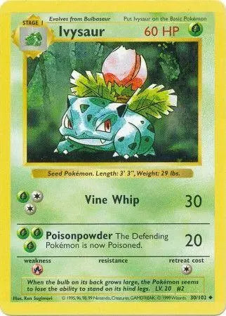 Ivysaur (30/102) [Base Set Shadowless Unlimited] - Doe's Cards